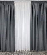 Draperie simpla gri mediu blackout 98%